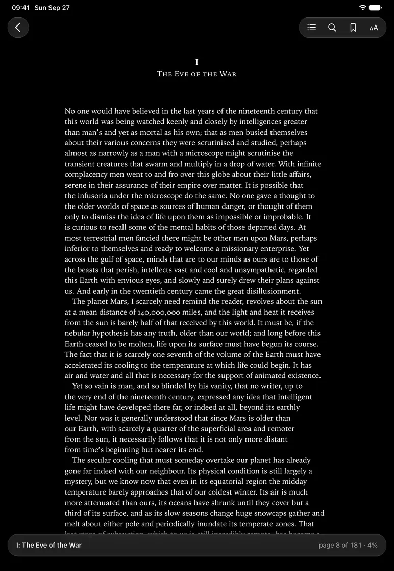 NoirPanther on iPad